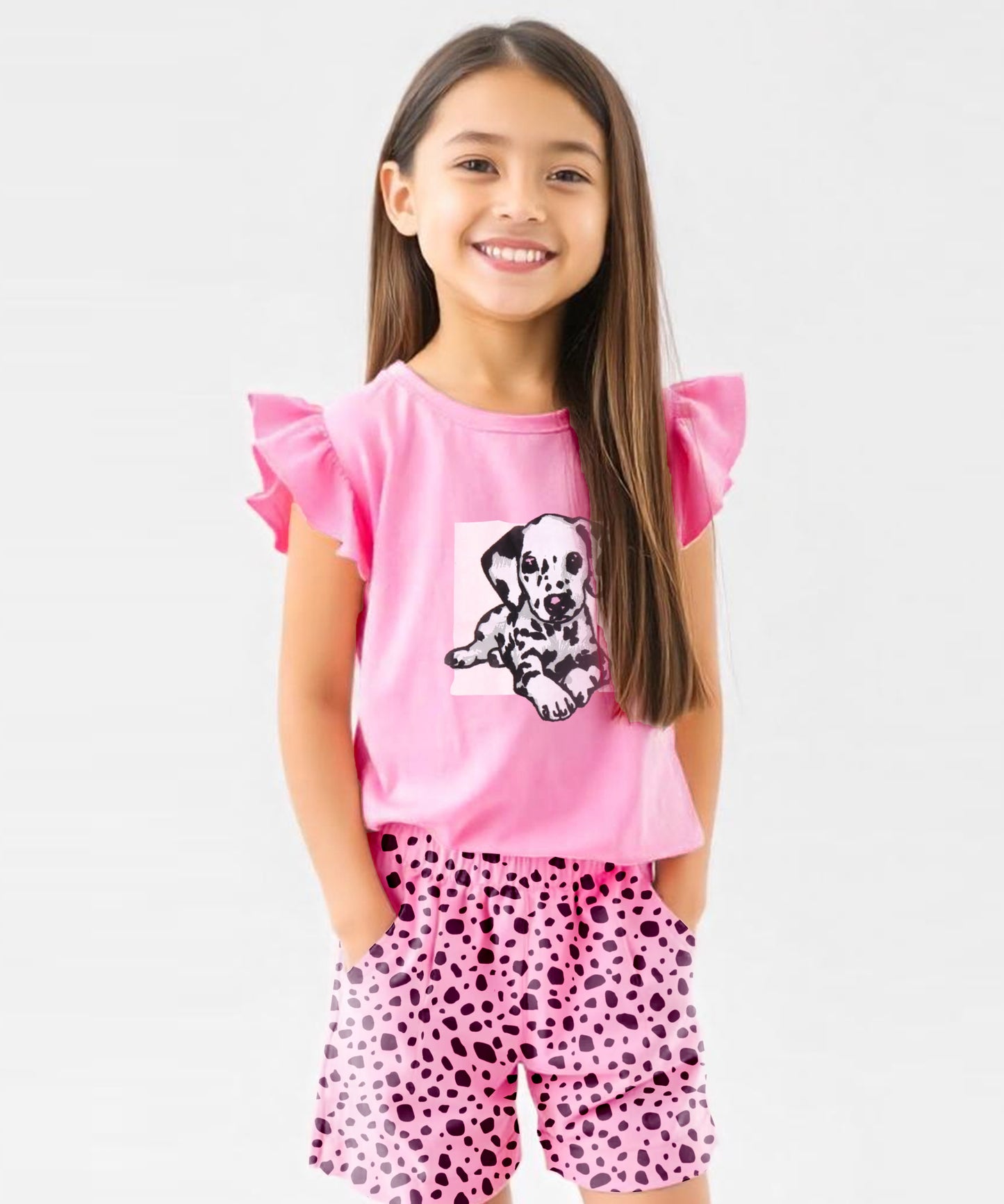 TWINNING KID AND DOG Flock Printed Set
