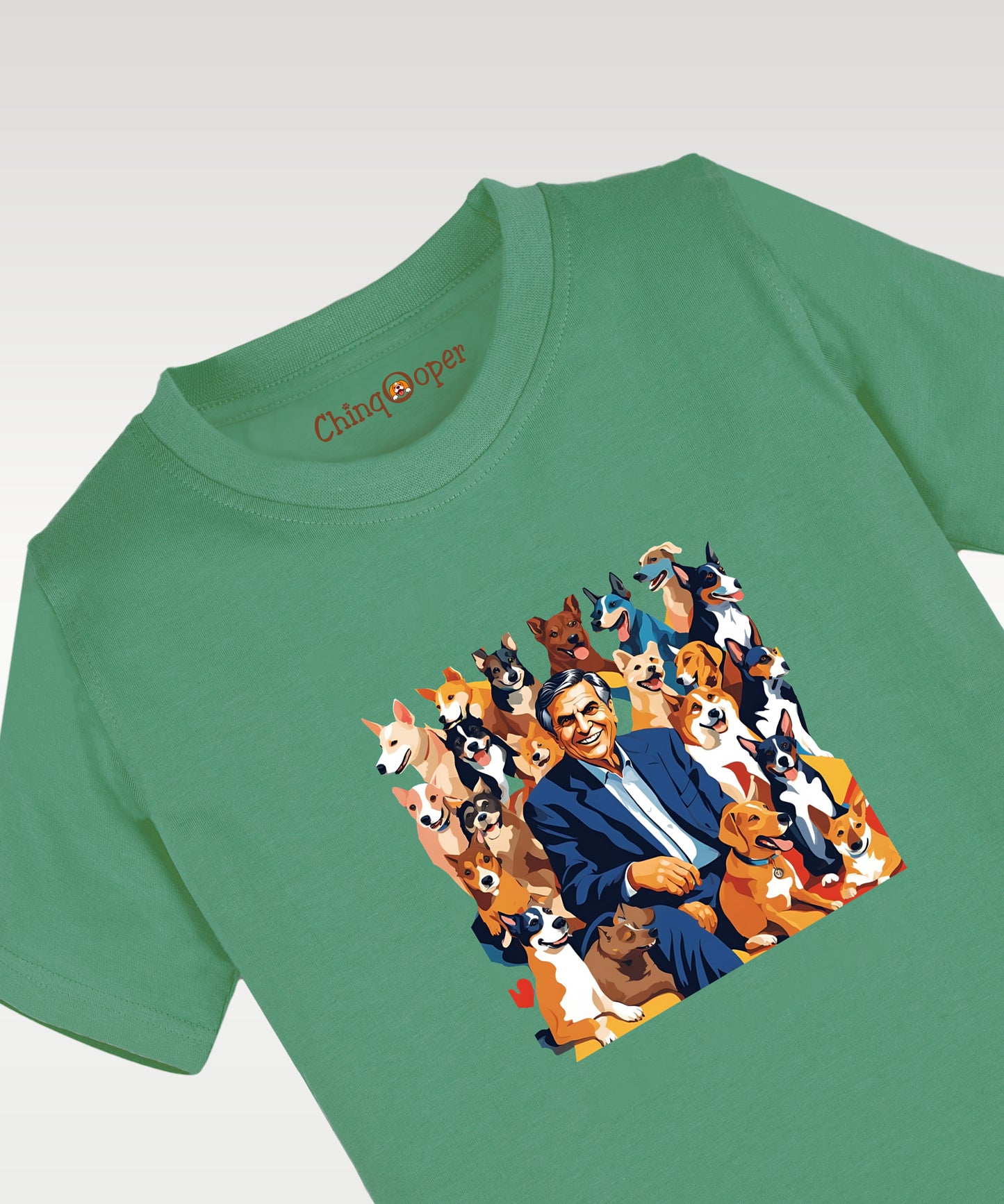 Ratan Tata Printed Kids T-Shirt- Green