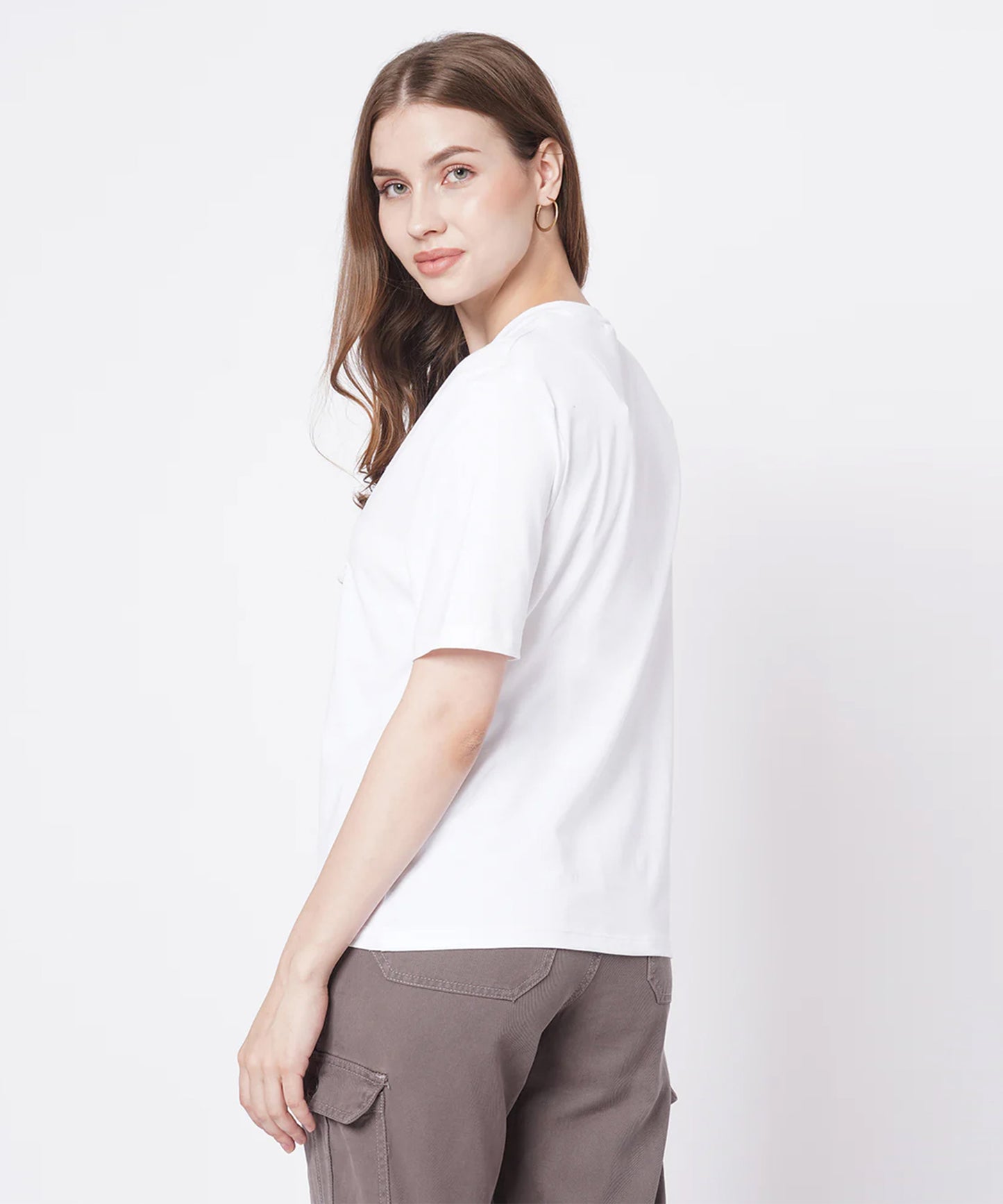 Twinning Women And Dog T-shirt-White