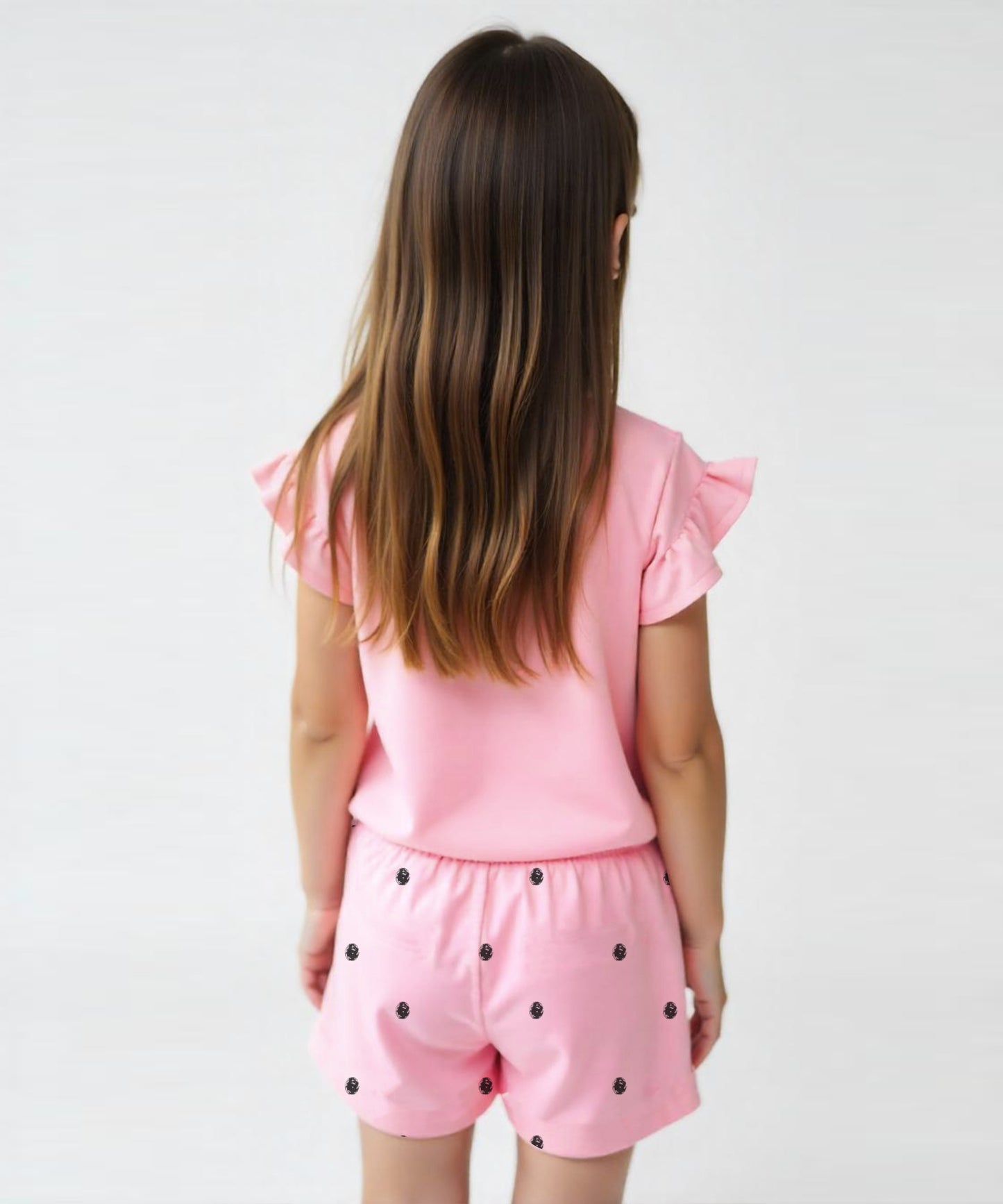 Kids girls Peach Dog themed set