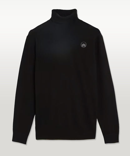 Men Full sleeve High Neck Tshirt-Black