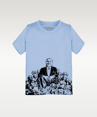 Ratan Tata Printed Kids T-Shirt- BLUE