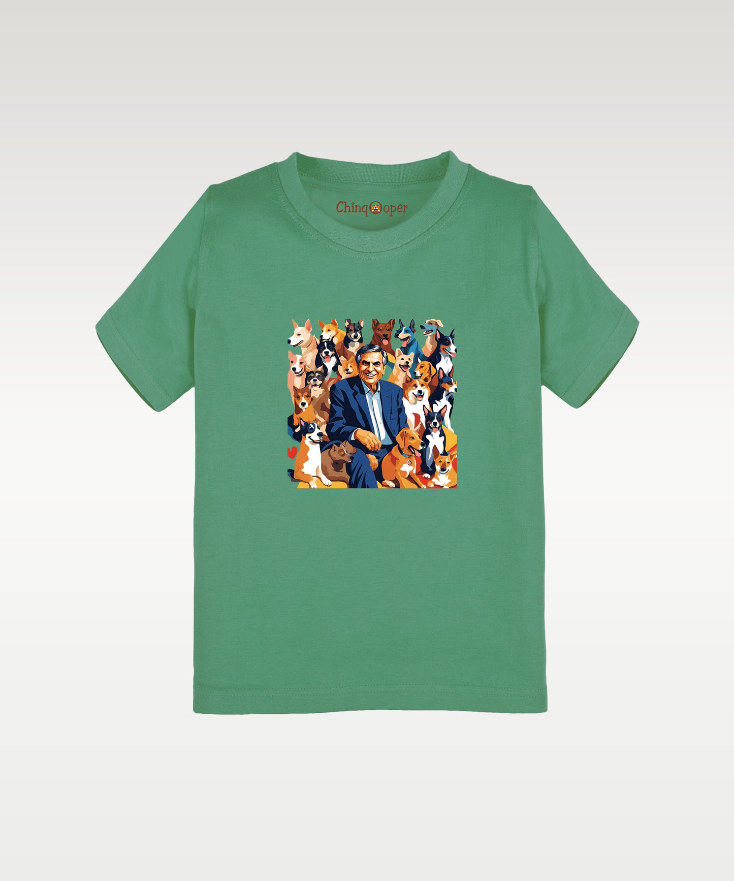 Ratan Tata Printed Kids T-Shirt- Green