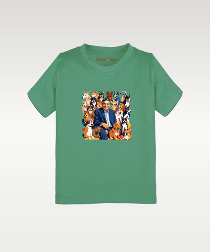 Ratan Tata Printed Kids T-Shirt- Green