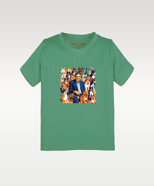 Ratan Tata Printed Kids T-Shirt- Green