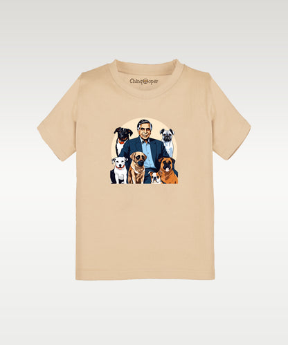 Ratan Tata Printed Kids T-Shirt- Beige