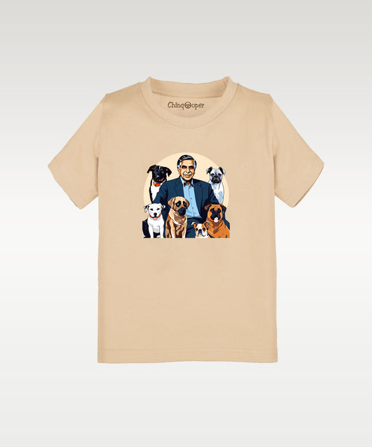 Ratan Tata Printed Kids T-Shirt- Beige