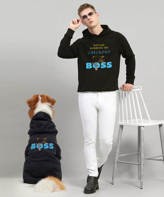 Twinning  Men and  Dog T-shirt-Black
