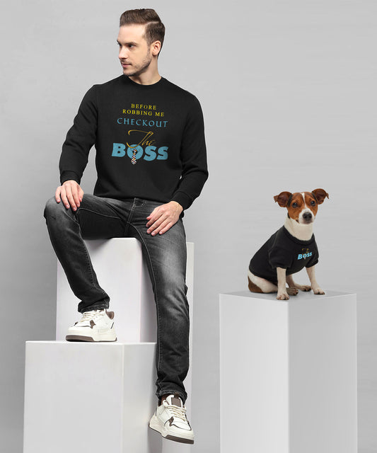 Twinning Men And   Dog T-shirt-Black